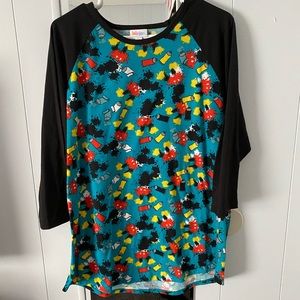 Lularoe 1/4 sleeve Mickey Mouse shirt